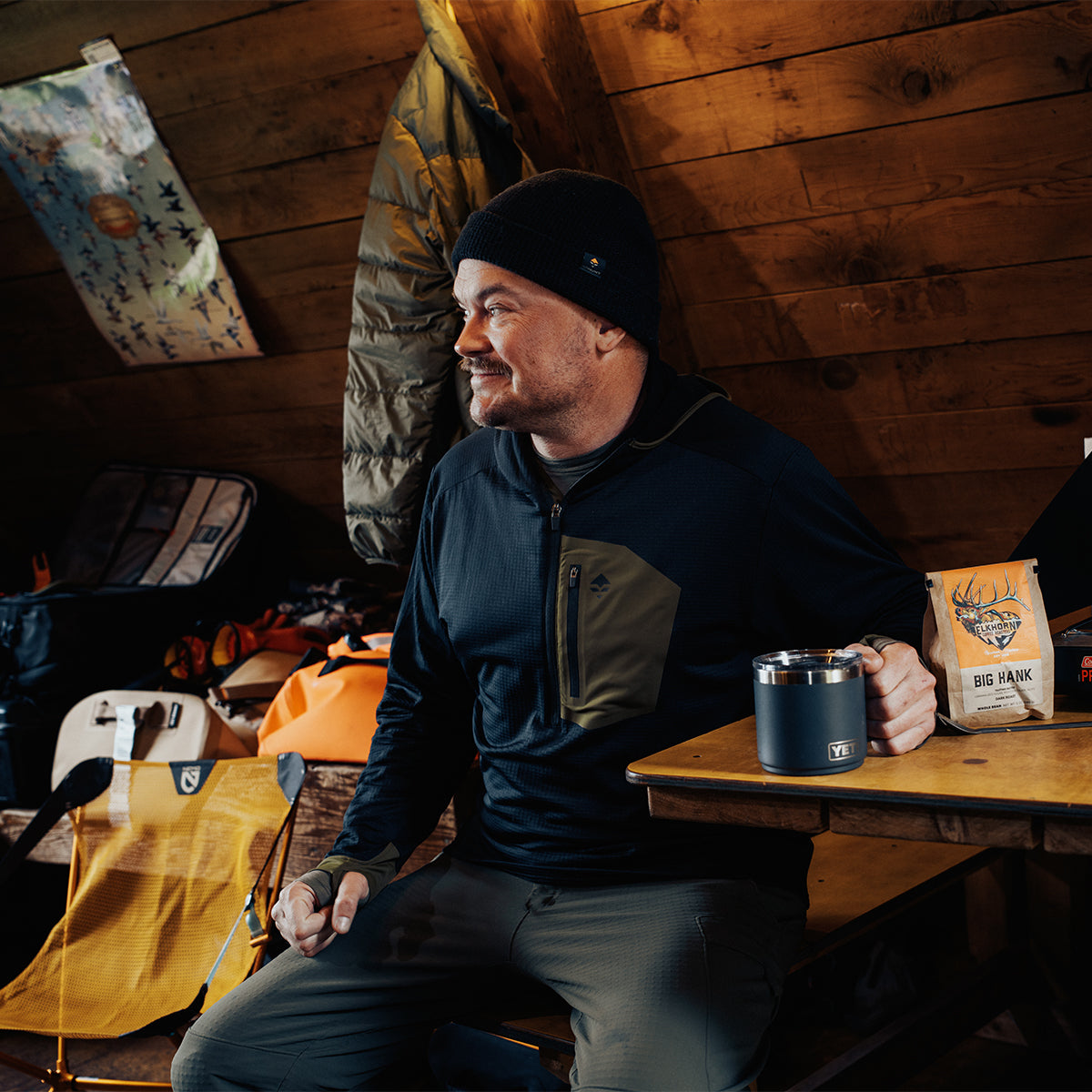 GOHUNT Black Rock Hoodie in Black & Olive by GOHUNT | GOHUNT - Morvixa