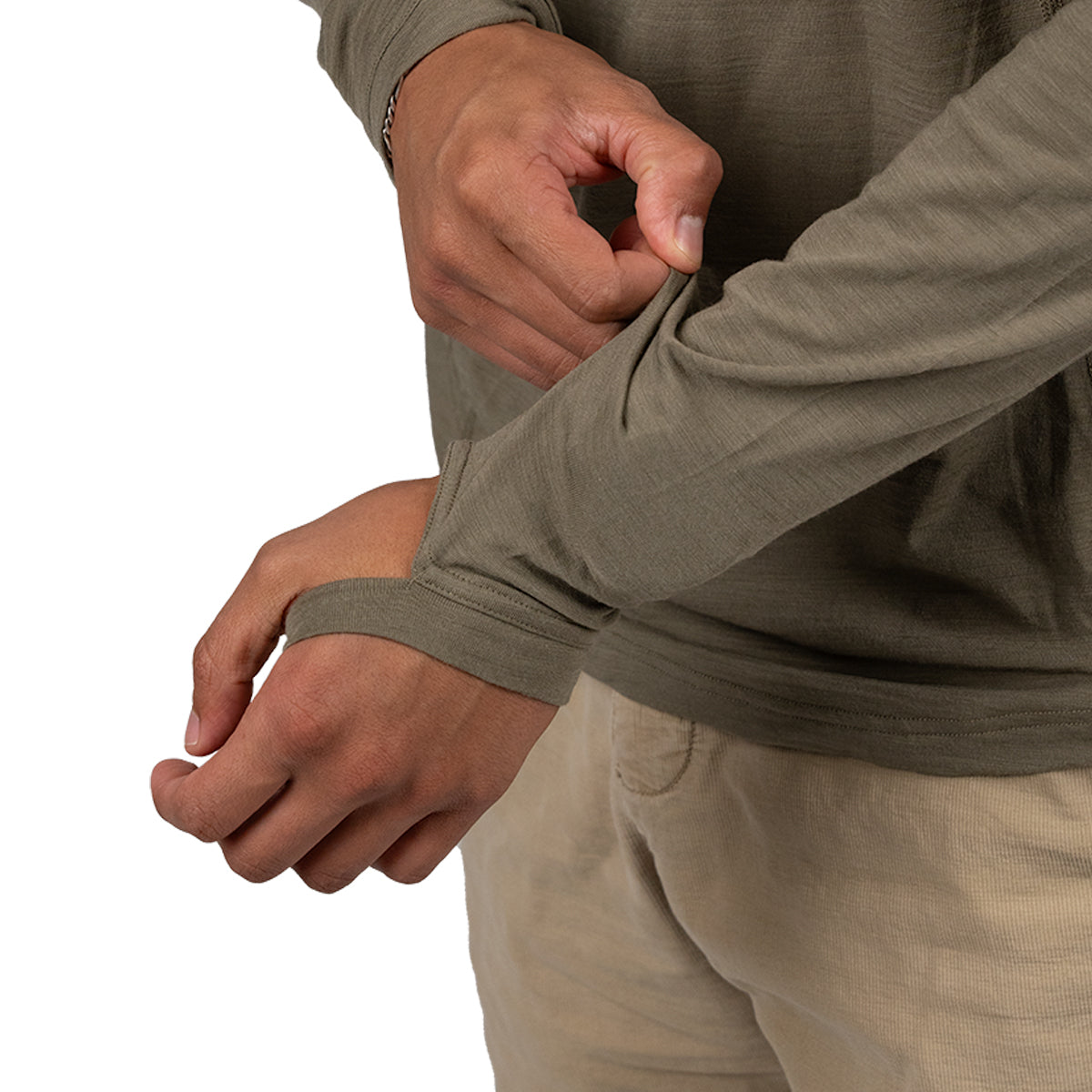 GOHUNT Basin Merino Crew in Olive by GOHUNT | GOHUNT - Morvixa