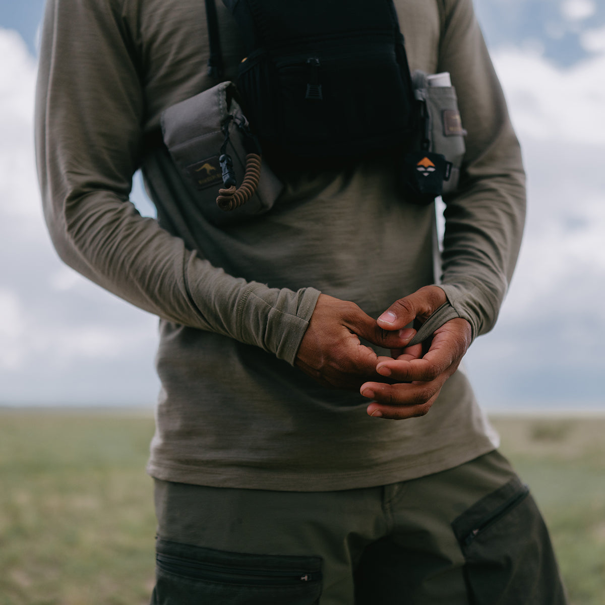 GOHUNT Basin Merino Crew in Olive by GOHUNT | GOHUNT - Morvixa