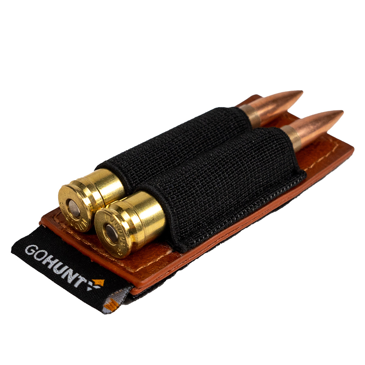 GOHUNT Two Round Rifle Ammo Holder in Brown/Black by GOHUNT | GOHUNT - Morvixa
