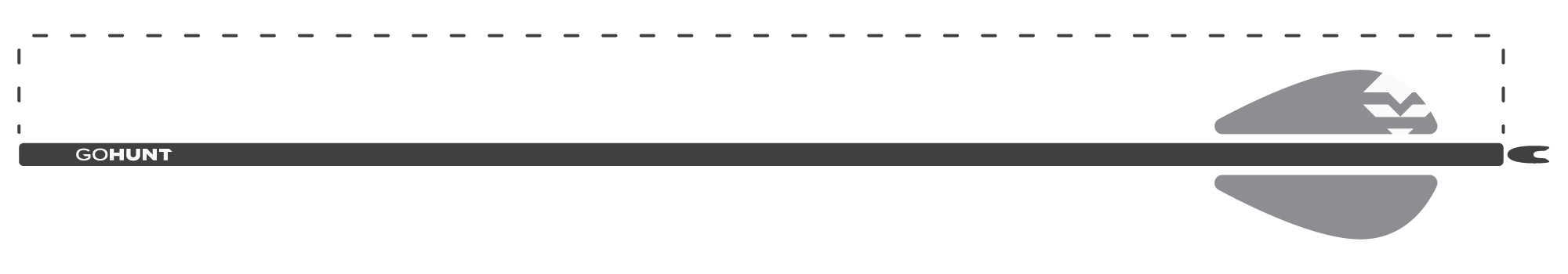 Diagram showing arrow measurement carbon-to-carbon
